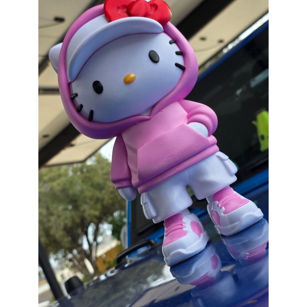10-Inch Urban Vibes Hello Kitty 3D Printed Figure